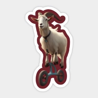 Goat on a Unicycle Sticker